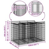  Gabionski uzdignuti krevet 2 pcs Srebrna | shoptok.hr
