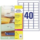 Avery Zweckform Transparentne etikete za pošiljatelnjev naslov 45,7 x 25,4 mm Cene
