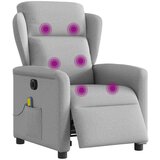 vidaXL Električni masažni naslanjač sivo blago | Shoptok.si