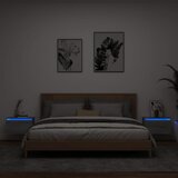 vidaXL Zidni noćni ormarići s LED svjetlima 2 kom boja hrasta sonome Cijene