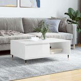 vidaXL Klubska mizica visok sijaj bela 90x60x35 cm inženirski les | Shoptok.si