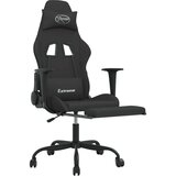 vidaXL Gaming stol z oporo za noge črno blago | Shoptok.si