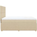  Krevet s oprugama i madracem krem 160x200 cm od tkanine | shoptok.hr