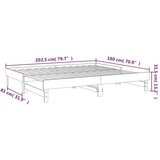  Dnevni ležaj na izvlačenje crni 2x(90x200) cm masivna borovina | shoptok.hr