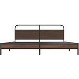  Metalni okvir kreveta bez madraca smeđa boja hrasta 183x213 cm | shoptok.hr