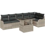  Set sofe s jastukom 7 pcs Svjetlosiva Poli ratan | Eponuda.com