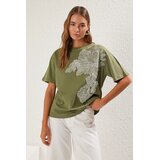 TRENDYOLMILLA Ženska majica TWOSS25TS00045, Kaki | Eponuda.com