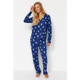 Trendyol Pajama Set - Dark blue - Animal print Cijene