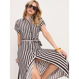Sinsay Viskozna midi haljina na pruge | shoptok.hr