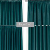 Filumi Modrozelena žametna zavesa za delno zatemnitev 265x300 cm Velto – | Shoptok.si