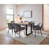 XORA naslanjač, kovina, tekstil črna, temno siva | Shoptok.si