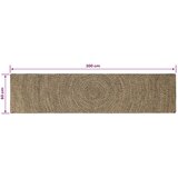  Tepisi za područja Prirodna i crna 60 x 200 cm Juta | Eponuda.ba