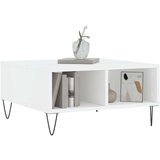  Stolić za kavu bijeli 60 x 60 x 30 cm od konstruiranog drva | shoptok.hr