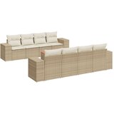 vidaXL 9-dijelni set vrtnih sofa s jastucima bež od poliratana | shoptok.hr