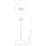  Brilagi - Visilica na sajli ABRAHAM 1xE27/60W/230V, prečnik 35 cm, bež | Eponuda.com