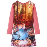  Dječja haljina s dugim rukavima starinska ružičasta boja 140 | shoptok.hr