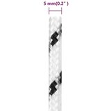 vidaXL Pleteni brodski konop bijeli 5 mm x 100 m poliesterski | shoptok.hr