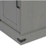 vidaXL Komoda HALDEN s kliznim vratima siva 80x40x80 cm puno drvo | shoptok.hr