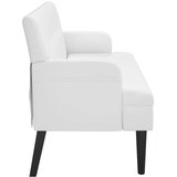 vidaXL Klop z naslonom bela 112x65,5x75 cm umetno usnje | Shoptok.si