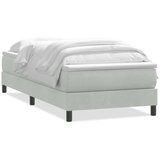 Maison Chic Box spring postelja - Vzmetna postelja z vzmetnico svetlo siva 80x220 cm žamet SL18744, (21893856) Cene