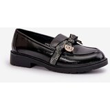 S. BARSKI Patent Ladies Moccasins With Bow Black S.Barski | Shoptok.si