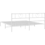  Metalni okvir za krevet s uzglavljem bijeli 180x200 cm | shoptok.hr