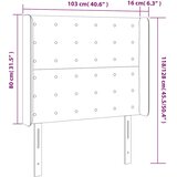  LED uzglavlje tamnozeleno 103x16x118/128 cm baršunasto | Eponuda.ba