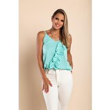 Fenzy Top Z Volančki, Menta | Shoptok.si