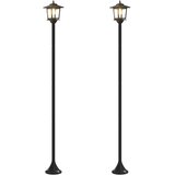 vidaXL Set uličnih svetil with LED Bulb 2 kos Črna 16 x 16 x 156 cm, (5000358833) Cene