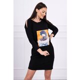 Kesi Dress with graphics 3D, lace black Cijene