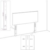  Uzglavlje S LED lampica s uzglavljem Plava 180 cm tkanina | shoptok.hr