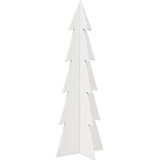  Drveno ukrasno božićno drvce bijelo 112 cm od masivne borovine | shoptok.hr
