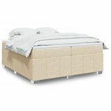 vidaXL Krevet s oprugama i madracem krem 200 x 200 cm od tkanine | shoptok.hr