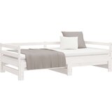 vidaXL Dnevni ležaj na izvlačenje bijeli od borovine 2 x (90 x 200) cm | shoptok.hr