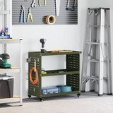  Količar za alate s policom Maslinasto zelena 75 x 35 x 73 cm | shoptok.hr