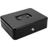 Metalna kasa s bravom za novčanice i kovanice - crna | shoptok.hr