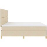  Postelja z vzmetnico z vzglavjem krema 200 x 200 cm blago - - Bež - 93.28 - 200 x 200 cm - | Shoptok.si