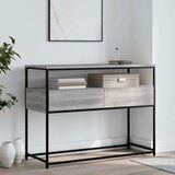  Konzolni stol siva boja hrasta 100x40x75 cm konstruirano drvo | shoptok.hr