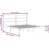  Posteljni okvir črn iz trdne borovine 200x200 cm, (20643726) | Shoptok.si