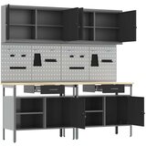  Set radne klupe od 8 u crnom čeliku | shoptok.hr
