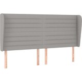  Uzglavlje s ušima svjetlosivo 203x23x118/128 cm od tkanine | shoptok.hr