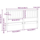 vidaXL tapecirani uzglavlje smeđa 160 cm masivni bor i tkanina | shoptok.hr