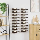  Zidni stalak za vino za 9 boca 2 kom bijeli željezni | shoptok.hr