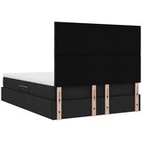  Krevet S LED lampica s uzglavljem Crna 140 x 190 cm tkanina | shoptok.hr