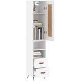  Visoka komoda bijeli 34,5x34x180 cm od konstruiranog drva | shoptok.hr