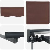  Okvir tende Smeđa 400 × 300 cm Poliester s PU premazom | shoptok.hr