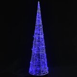  Akrilni ukrasni stožac s LED svjetlima plavi 120 cm | Eponuda.ba