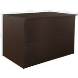 vidaXL Vrtna škatla rjava 150x100x100 cm poli ratan | Shoptok.si