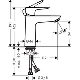 Hansgrohe TALIS E 110 BATERIJA ZA UMIVAONIK CRNA MAT 71712670 Cene