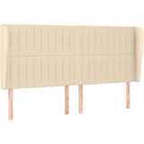  Vzglavje z ušesi krem 183x23x118/128 cm blago, (20936336) | Shoptok.si